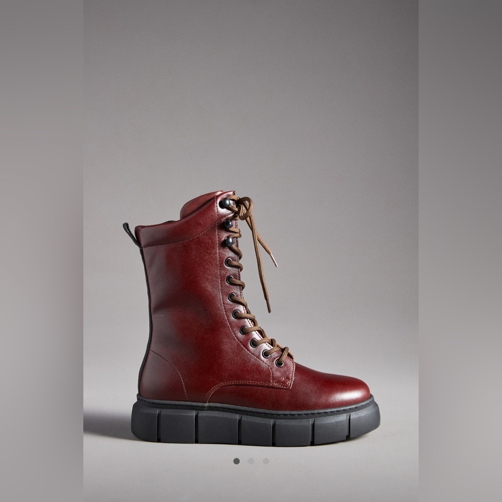 NWT Anthropologie Shop The Bear Tove Lace-Up Boot US 10-10.5/ 41 EU